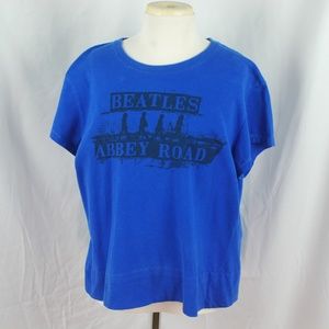 Beatles | Blue Hemmed Abbey Road Graphic T -XXL19